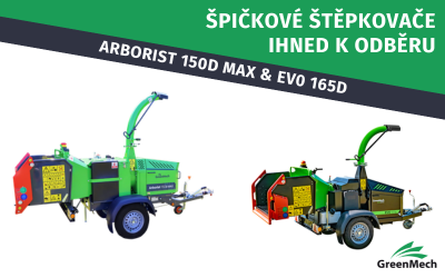 Špičkové štěpkovače ihned k odběru